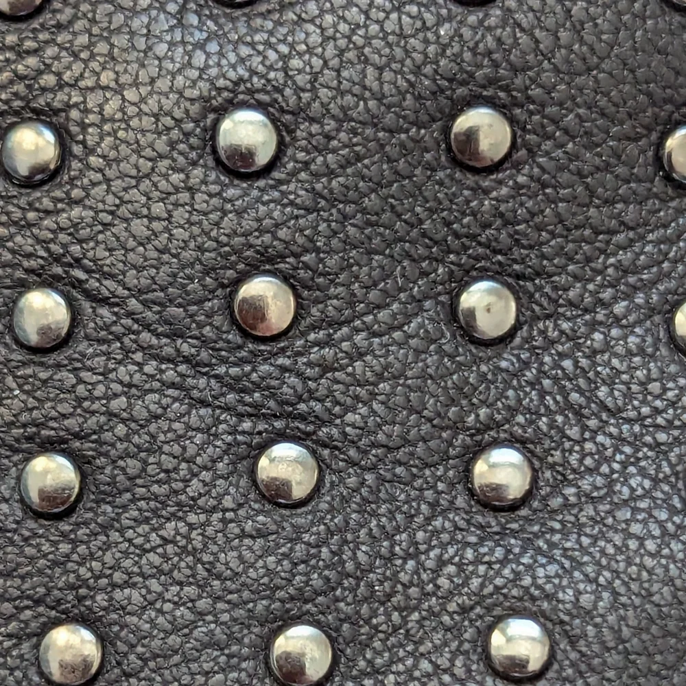 🖤 Echo Leather S Gloves Vintage Studded Metal Whimsigoth Cashmere Sheepskin